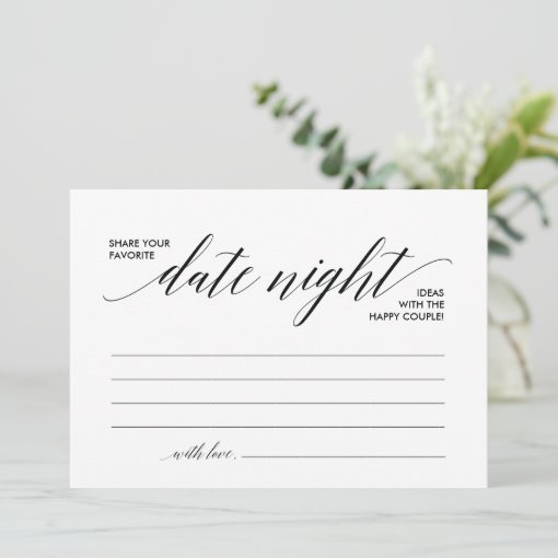 Date Night Card template, date night ideas | Zazzle