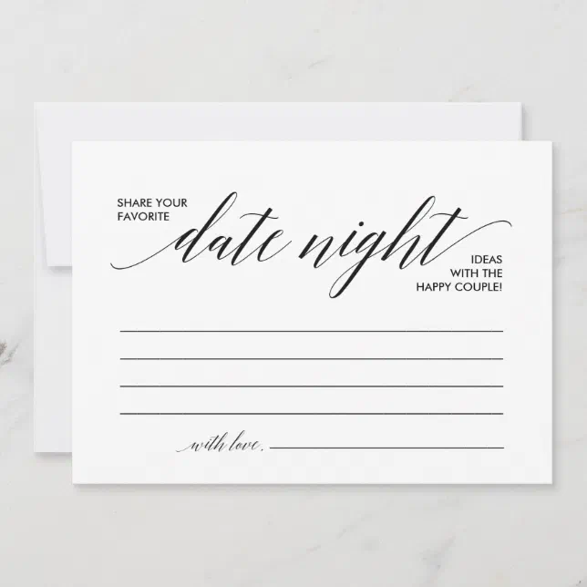 date-night-card-template-date-night-ideas-zazzle for Free Printable Date Night Cards For Bridal Shower Date Night Card template, date night ideas | Zazzle for Free Printable Date Night Cards For Bridal Shower
