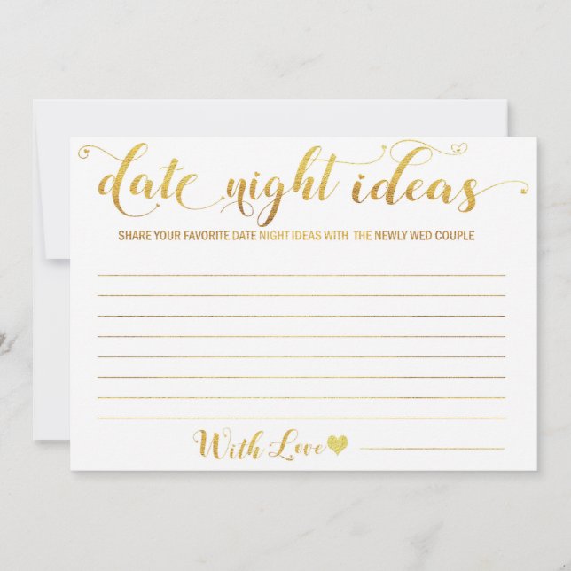 Date Night Cards for Bride Groom-Bridal Shower (Front)