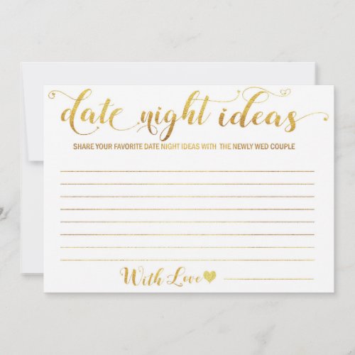 Date Night Cards for Bride Groom_Bridal Shower