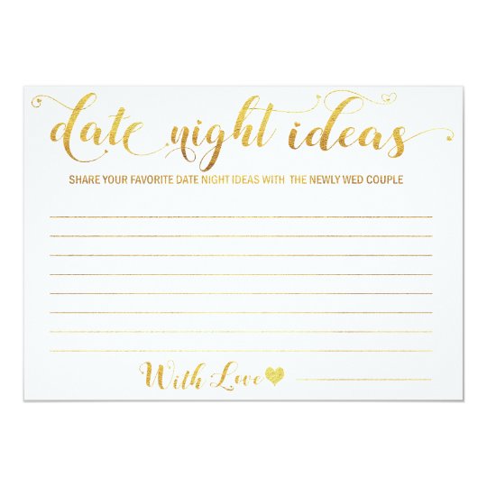 Date Night Cards For Bride Groom Bridal Shower Zazzle Com