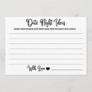 Date Night Cards for Bride Groom-Bridal Shower