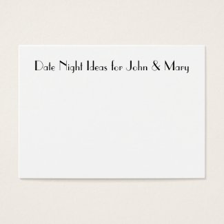 Date Night Cards for Wedding Showers