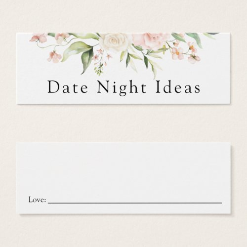 Date Night Idea Blush Florals Card