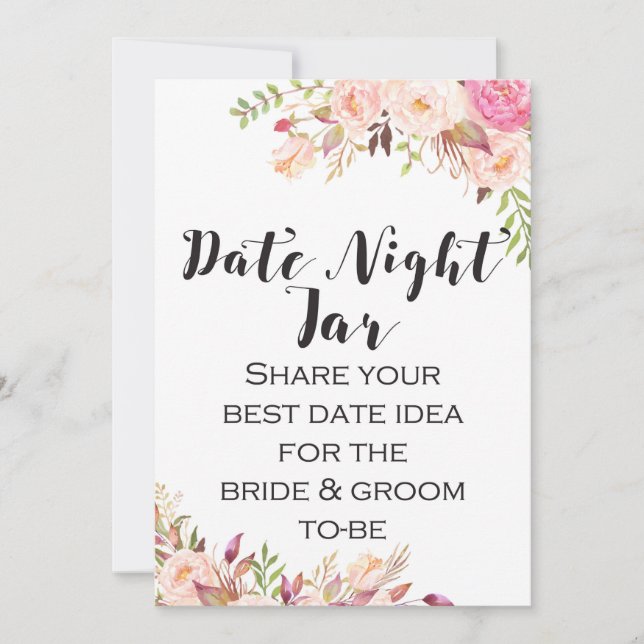 Date night idea Sign 5x7" Size Invitation (Front)