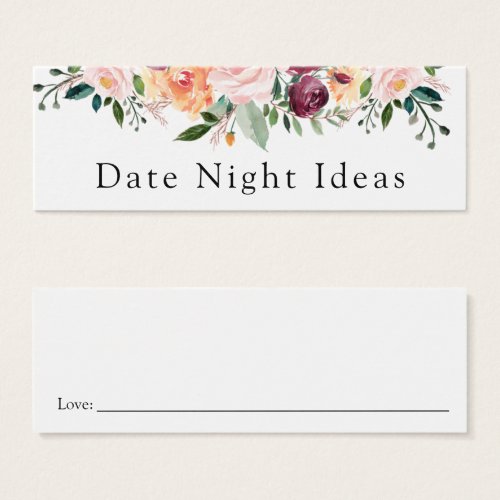 Date Night Idea Tea Time Card