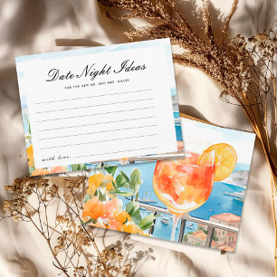 Date Night Ideas Aperol Spritz Bridal Shower Enclosure Card