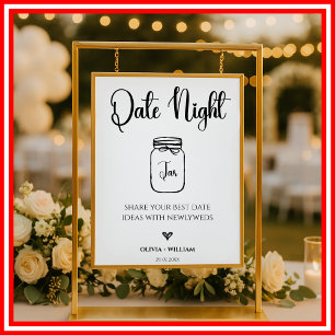 Date Night Ideas Bridal Shower Date Night Jar Poster