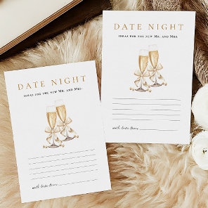 Date Night Ideas Bridal Shower Game Prosecco Stationery