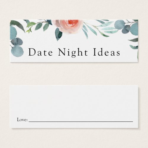 Date Night Ideas Bridal Tea Card
