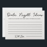 Date Night Ideas Card Bridal Shower Game<br><div class="desc">Custom Date Night Ideas Card Bridal Shower Game</div>