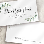 Date Night Ideas Jar Eucalyptus Bridal Shower<br><div class="desc">Ask guests to write down their date night ideas on these personalized cards.</div>