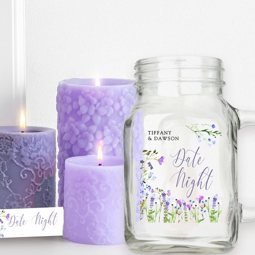 Date Night Ideas Purple Wildflower Jar