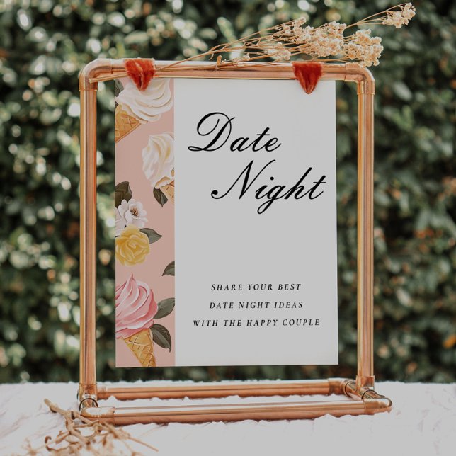 Date Night Ideas Scooped Up Bridal Shower Sign (Creator Uploaded)