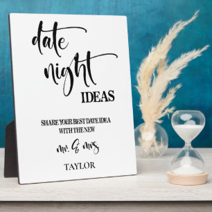 Date Night Ideas sign tabletop  Plaque