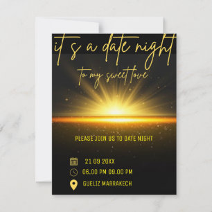 Date Night Invite Dinner Invitation,Date Dinner Te