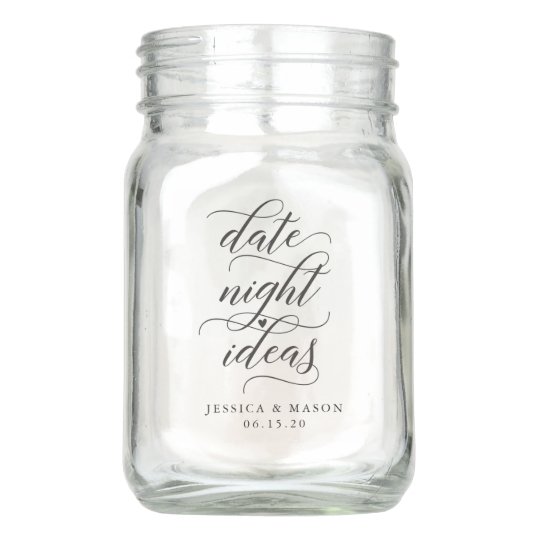 Date Night Jar Bridal Shower Wedding Gift Zazzle Com