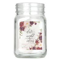 Date Night Jar - Burgundy Marsala - Bridal Shower