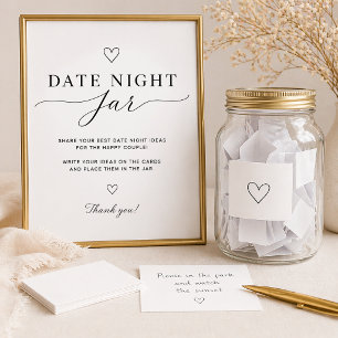 Date Night Jar Sign Printable Bridal Shower Game