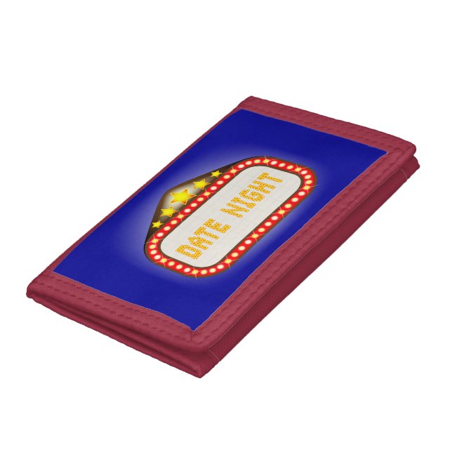 Date Night Theater Marquee Trifold Wallet (Bottom)