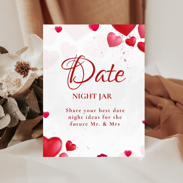 Date Night valentine Bridal Shower wedding Sign (Creator Uploaded)