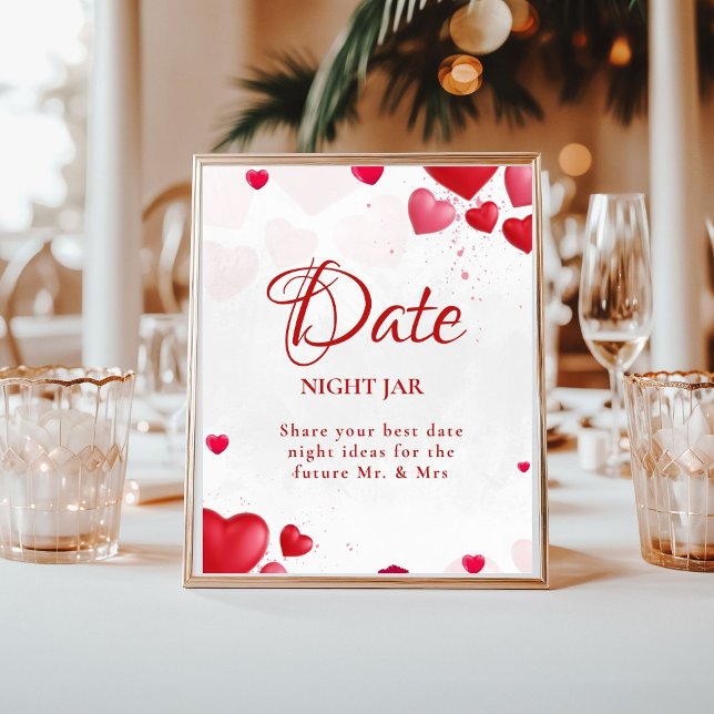 Date Night valentine Bridal Shower wedding Sign (Creator Uploaded)
