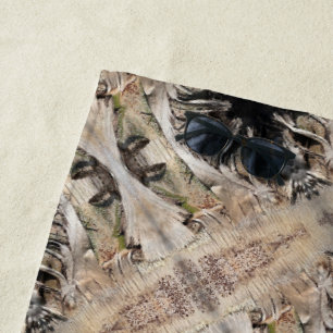 Date Palm Tree Trunk Texture Closeup Photo Image Beach Towel