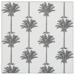 Date Palms Tree Pattern Line Drawing Style Fabric