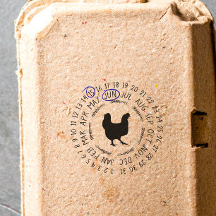 Date The Eggs Were Laid Rubber Box Stamp