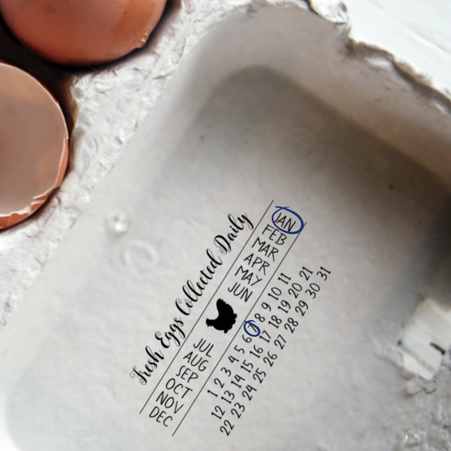 Date The Eggs Were Laid Rubber Box Stamp (Creator Uploaded)