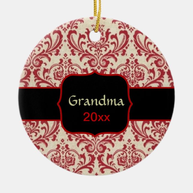 Dated and Personalized Holiday Photo Ornament (Front)