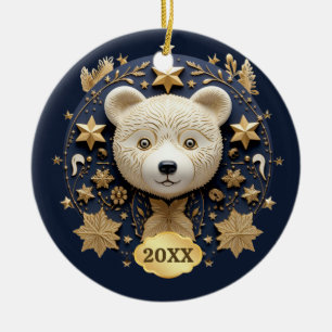 Dated Bear Christmas Ornament