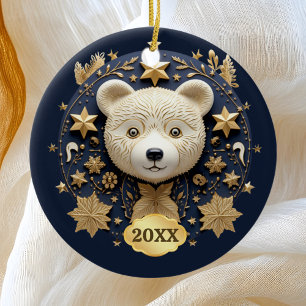 Dated Bear Christmas Ornament