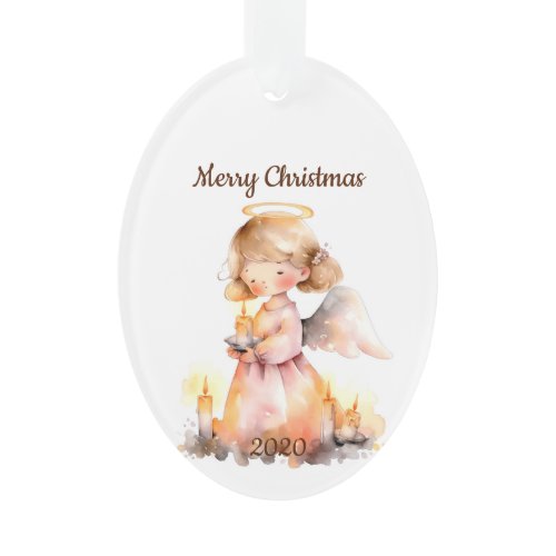Dated Christmas Angel for Joy Blessing Ornament