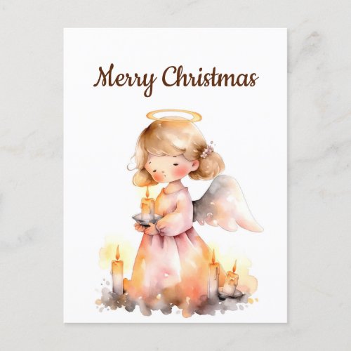 Dated Christmas Angel for Joy Blessing Postcard