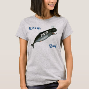 Dated Earth Day Whale T-shirt