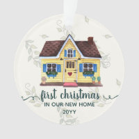 Dated First Christmas New Home With Names Ornament