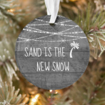 Dated Rustic Weathered Wood First Christmas in FL Ornament