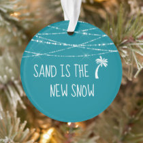 Dated Teal Holidays First Christmas in Florida Ornament