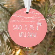 Dated Tropical Coral First Christmas in Florida Ornament