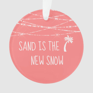 Dated Tropical Coral First Christmas in Florida Ornament