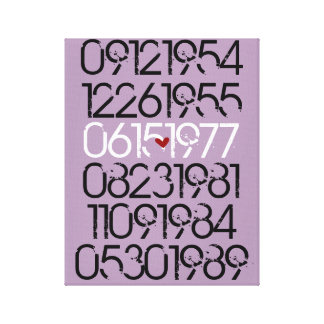 Dated Wall Art - Distressed Style - Wrapped Canvas