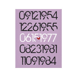 Dated Wall Art - Distressed Style - Wrapped Canvas