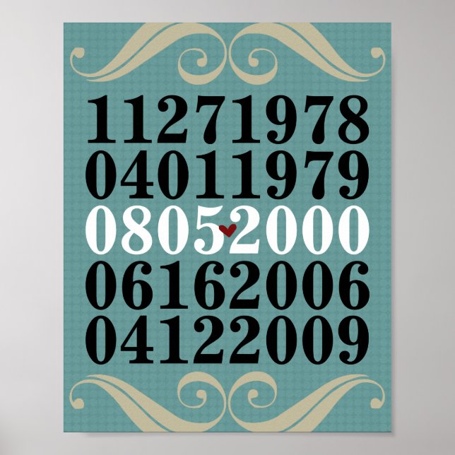 Dated Wall Art - Families w/2 Children (Front)