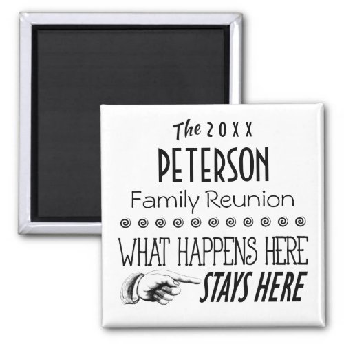 Dated What Happens Here Fun Keepsake Gift Magnet