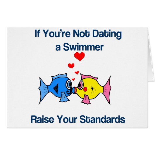 Dating a Swimmer Cards (Front Horizontal)