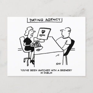 Dating Agency - Matched with a Brewery Postcard