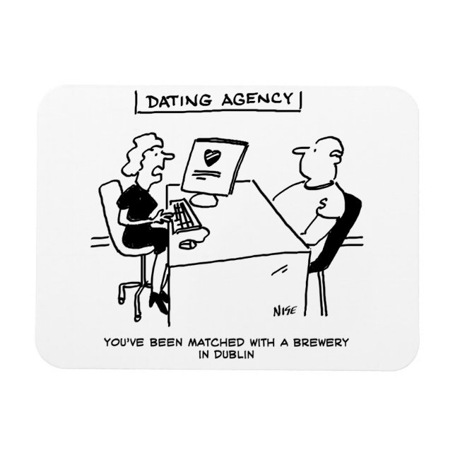 Dating Agency Matches Beer Drinker with a Brewery Magnet (Horizontal)