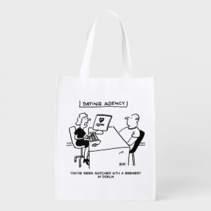 Dating Agency Matches with a Brewery Grocery Bag