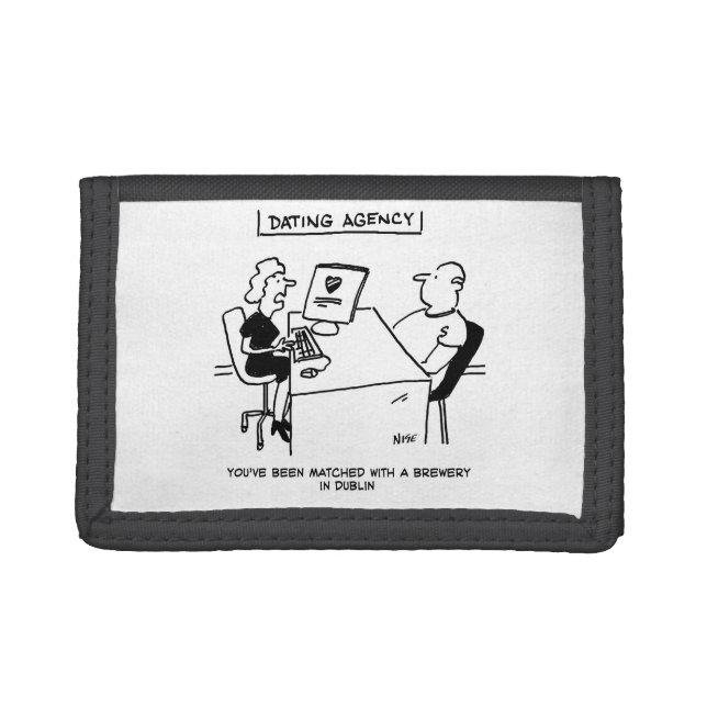 Dating Agency Matches with a Brewery Trifold Wallet (Front)